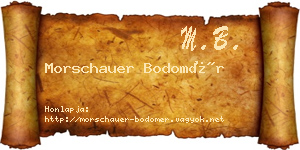 Morschauer Bodomér névjegykártya